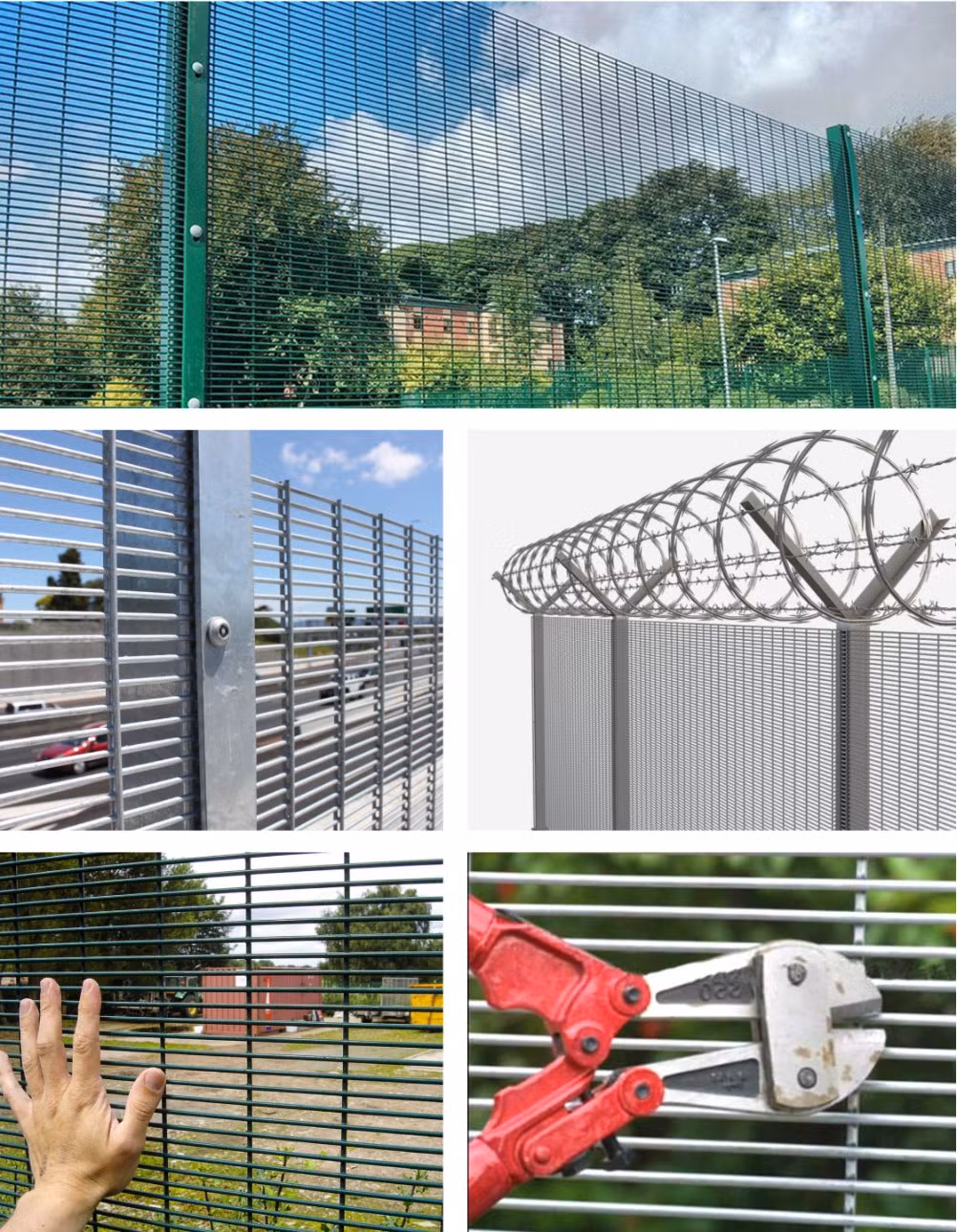 Metal ISO9001 Approved Wire Mesh Panel Small Netting Iron Garden 358 Security Fence