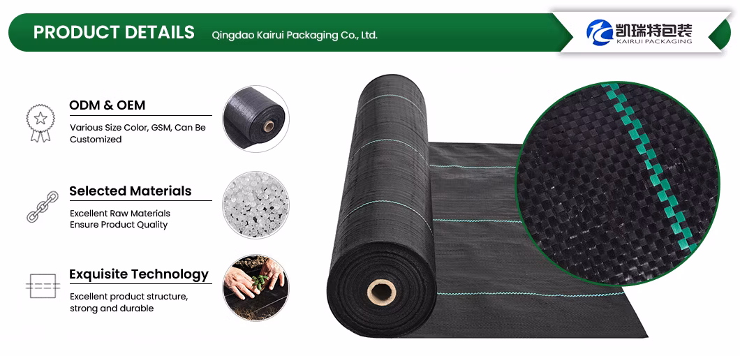 UV Treated Agriculture Weed Barrier PP Woven Fabric Anti Weed Mat Weed Control Ground Cover
