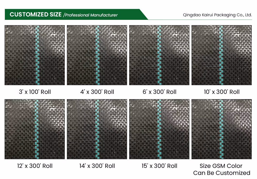 UV Treated Agriculture Weed Barrier PP Woven Fabric Anti Weed Mat Weed Control Ground Cover