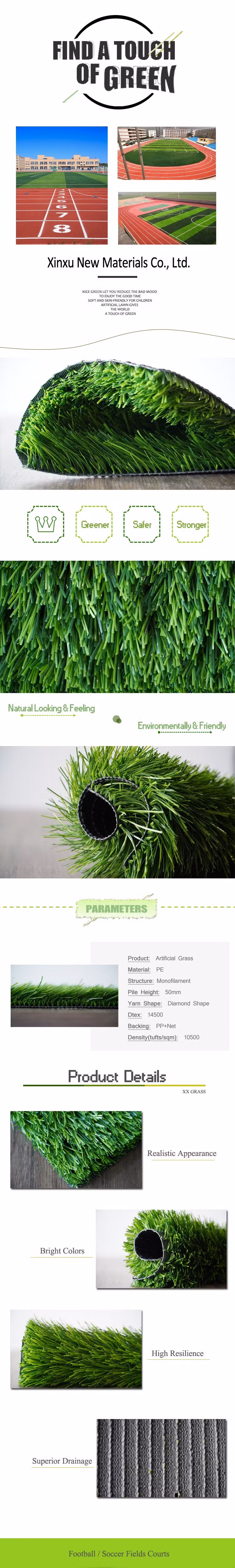 China Supplier Synthetic Landscaping Artificial Grass for Garden Putting Green Grass