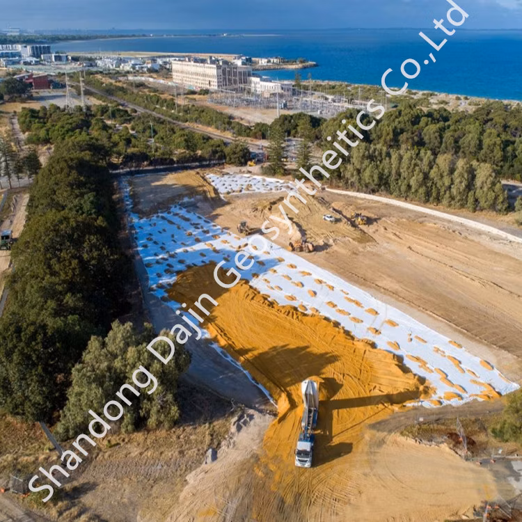 600g/Sm Short Fiber Pet Geotextile for Filterand Drain Away Water