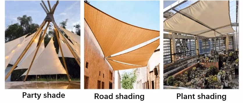 Factory Sale HDPE Outdoor Sun Shade Sails for Waterproof Sunshade Net Roof