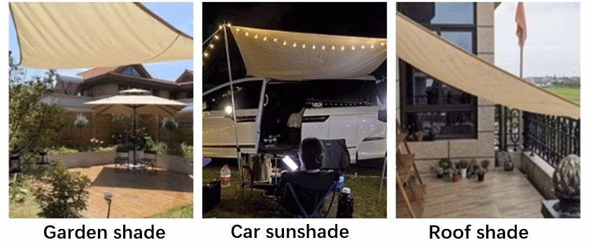 Factory Sale HDPE Outdoor Sun Shade Sails for Waterproof Sunshade Net Roof