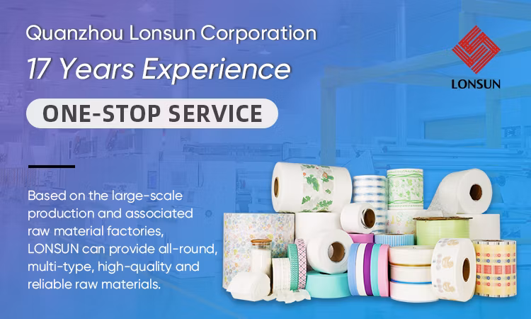 Baby Diapers Raw Materials Polypropylene Hydrophilic SSS Spunbond Non-Woven Fabric Sanitary Pads Making