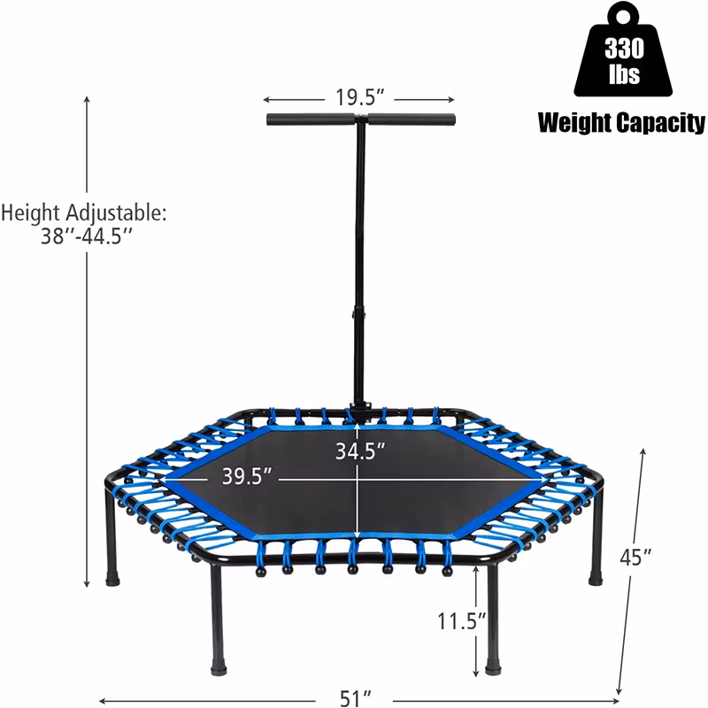 Home Folding Mini Gym Hexagon Trampoline for Sale