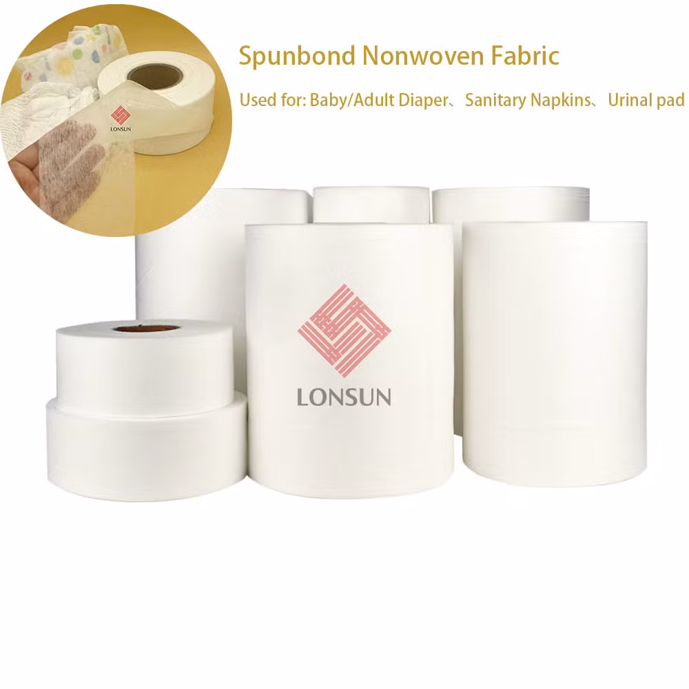 Baby Diapers Raw Materials Polypropylene Hydrophilic SSS Spunbond Non-Woven Fabric Sanitary Pads Making