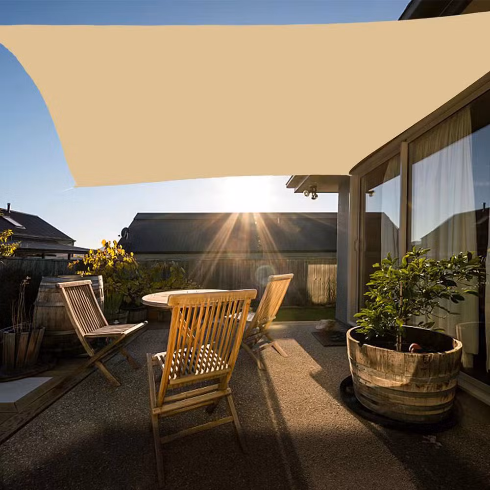 Waterproof Sun Shade Sail 3X3X3, Triangle Garden Sail UV Block 420d Pes Triangular Shade Sail 3X3 for Outdoor Patio Canopy with Free Ropes Bl22417