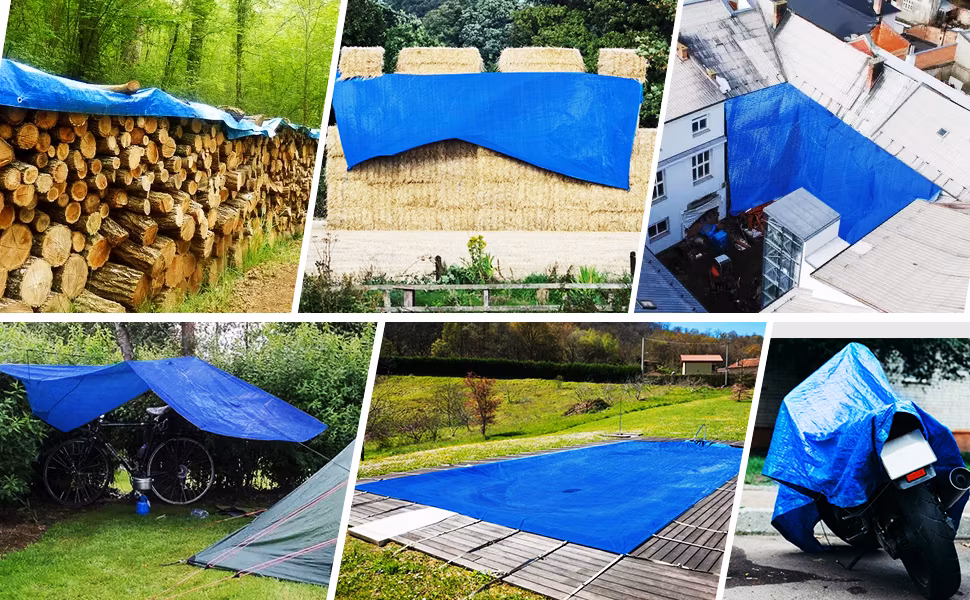 Customized Tarp Heavy Duty Weather Proof Reinforced Car Boat Swimming Pool Cover