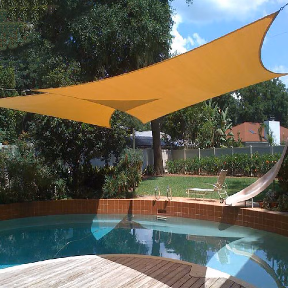 Waterproof Sun Shade Sail 3X3X3, Triangle Garden Sail UV Block 420d Pes Triangular Shade Sail 3X3 for Outdoor Patio Canopy with Free Ropes Bl22417