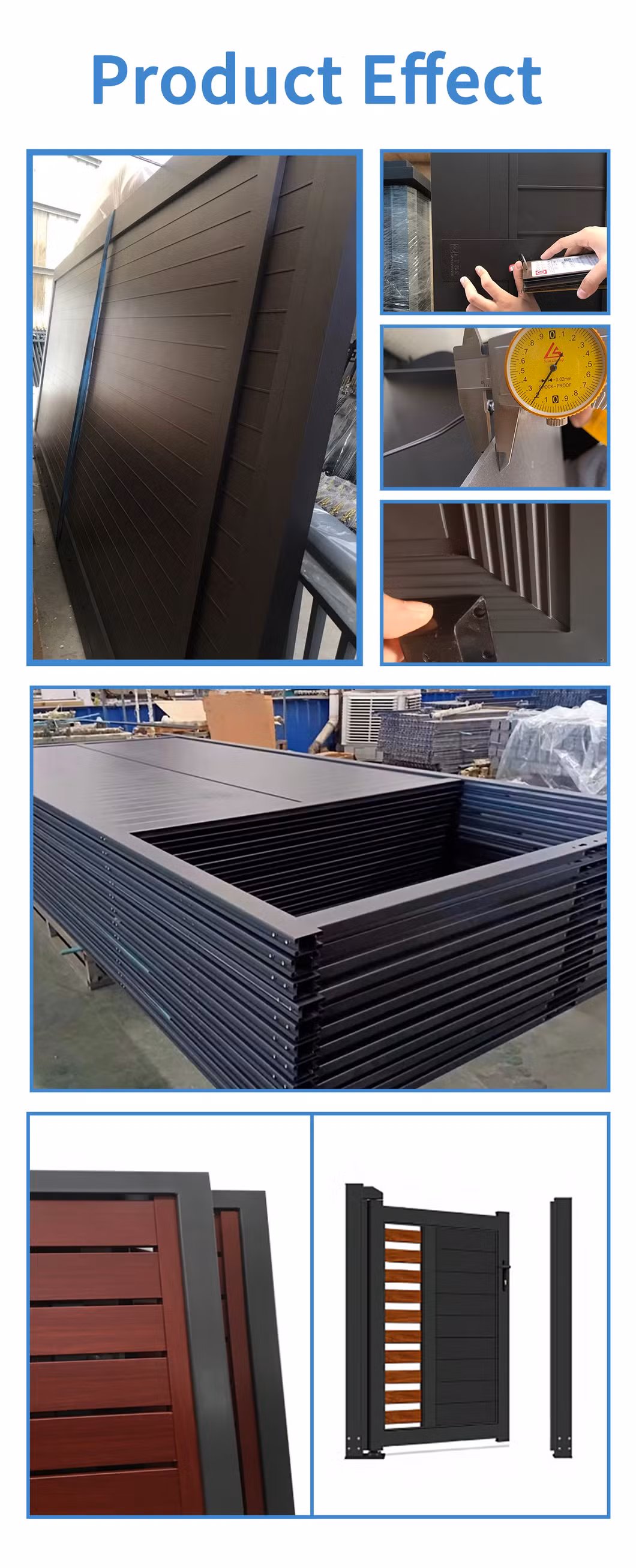 Privacy Modern Garden Metal Aluminum Slatted Fence Panels