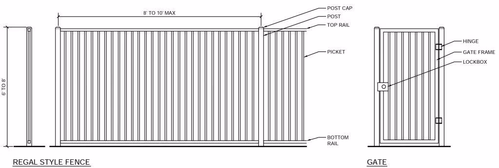 Pengxian Backyard Privacy Fence China Manufacturers 100mm 120mm Center Space 5FT Wrought Iron Fence for Around Amusement Facilities