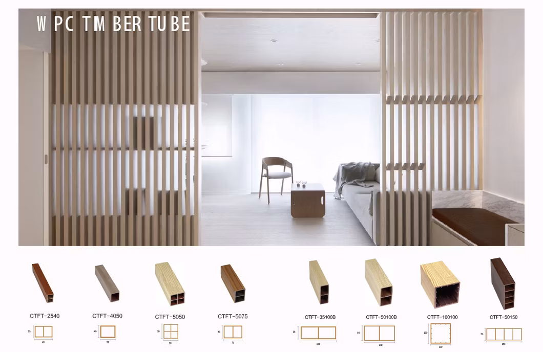 Apartment Villa Cinema Decorative Wood Plastic Composite Fence Wallboard WPC Great Wall Covering Panels