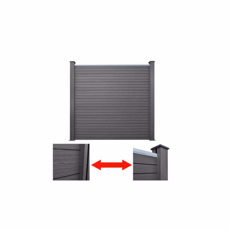 China Wholesale Waterproof WPC Fence Anti UV Garden Use Wood Plastic Composite Fencing