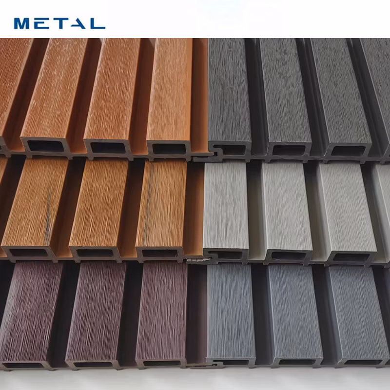 Composite Board Fence Panel 6X6 6X8 for Concrete Post Plastic Veranda Wood Composite Fencing