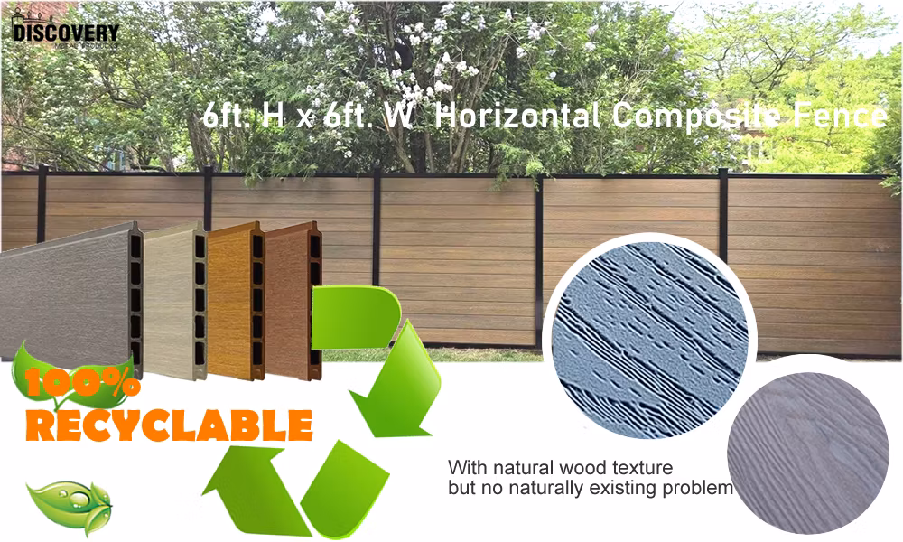 Outdoor UV Resistance Luxury Range Privacy WPC Fence Material Driveway Composite Single Garden Gate with Good Price
