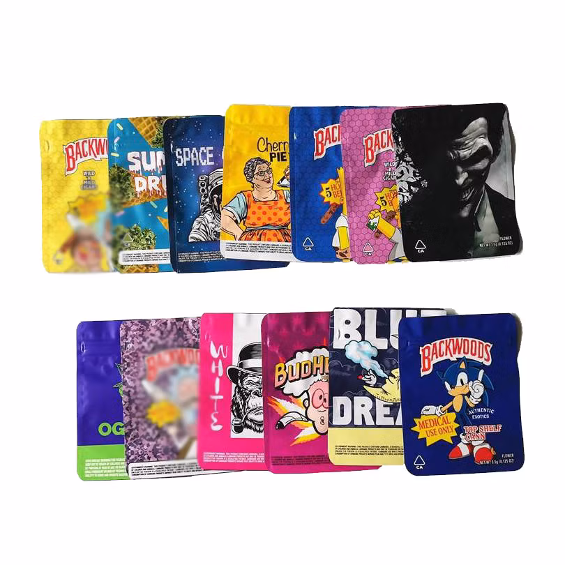 Smell Proof Stand Ziplock Bag Tobacco Leaves Cigar Bag