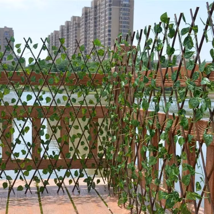 Outdoor Natural Fence Artificial Willow Expandable Panel Screening Privacy Hedge Fence