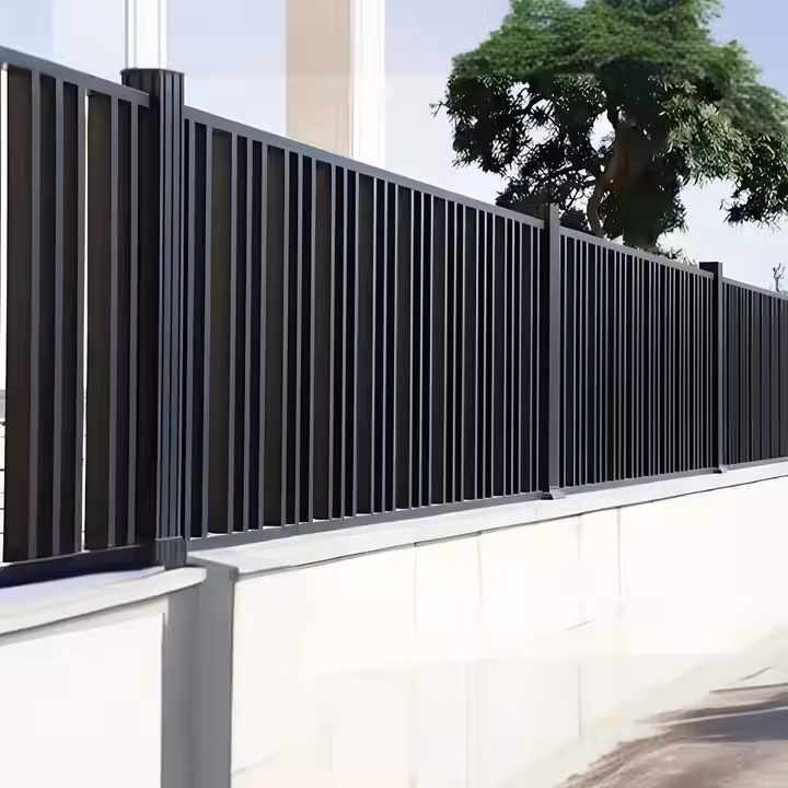 Fence Garden Black Powder Coated Australia Type 3D Aluminum Vertical Blade Fencing