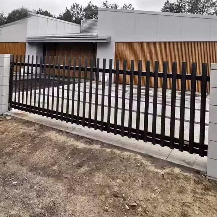 Fence Garden Black Powder Coated Australia Type 3D Aluminum Vertical Blade Fencing