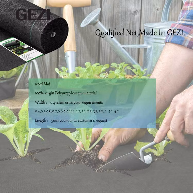 Water Permeable Nonwoven Woven Plastic Anti Weed Control Mat Fabric Ground Cover