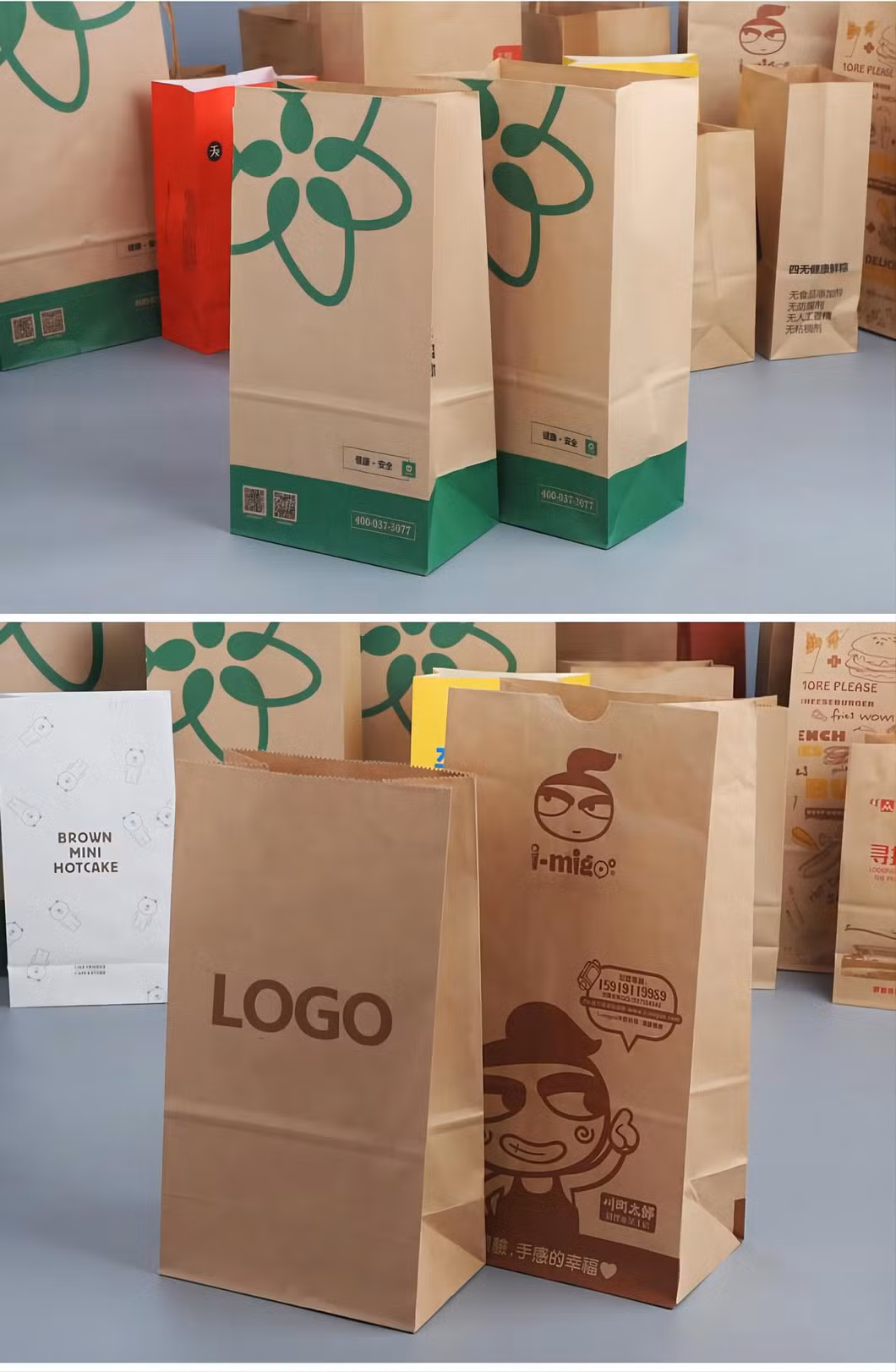 Custom Wholesale Recycled Stand up Pouch Dried Biodegradable Kraft Paper Packaging Bag Kraft Paper Pouch for Food Flower