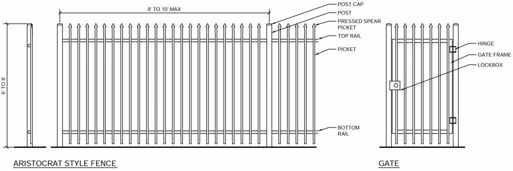 Pengxian Backyard Privacy Fence China Manufacturers 100mm 120mm Center Space 5FT Wrought Iron Fence for Around Amusement Facilities
