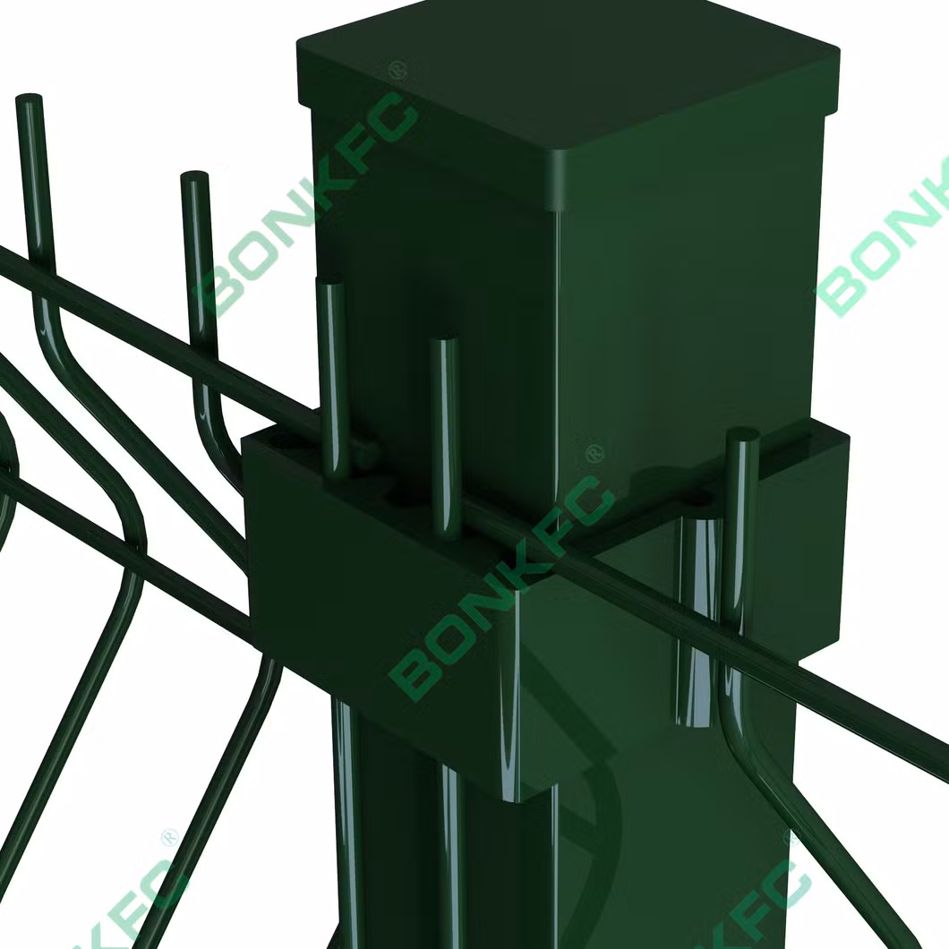 3D Curved Wire Mesh Fence with Razor Wire Akzo Nobel Powder Coated Airport Welded Mesh Fence