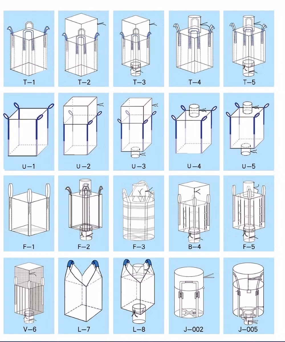 Hesheng Polypropylene PP Woven FIBC Bulk Garden Waste Ton Bags