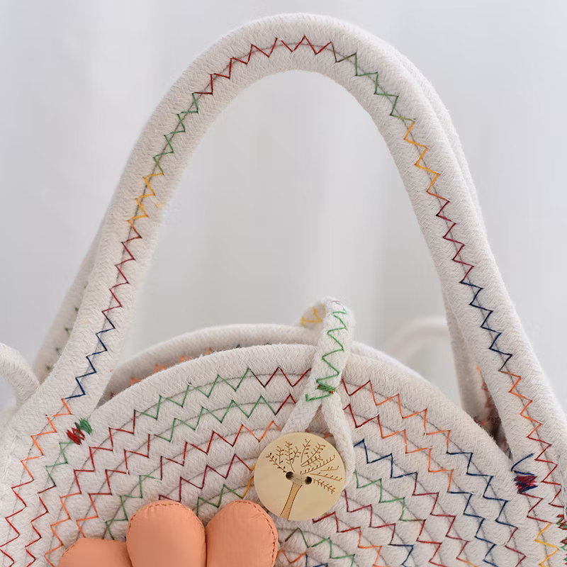 (V2975) Popular Woven Bag Summer Niche New Trend Fashion Flower One-Shoulder Ocean Air Beach Diagonal Bag