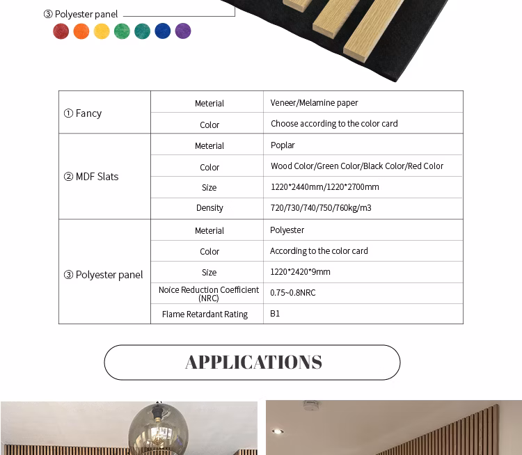 Wholesale Price Custom Decorative Wall Fence Wooden Decorative Acoustic Panel