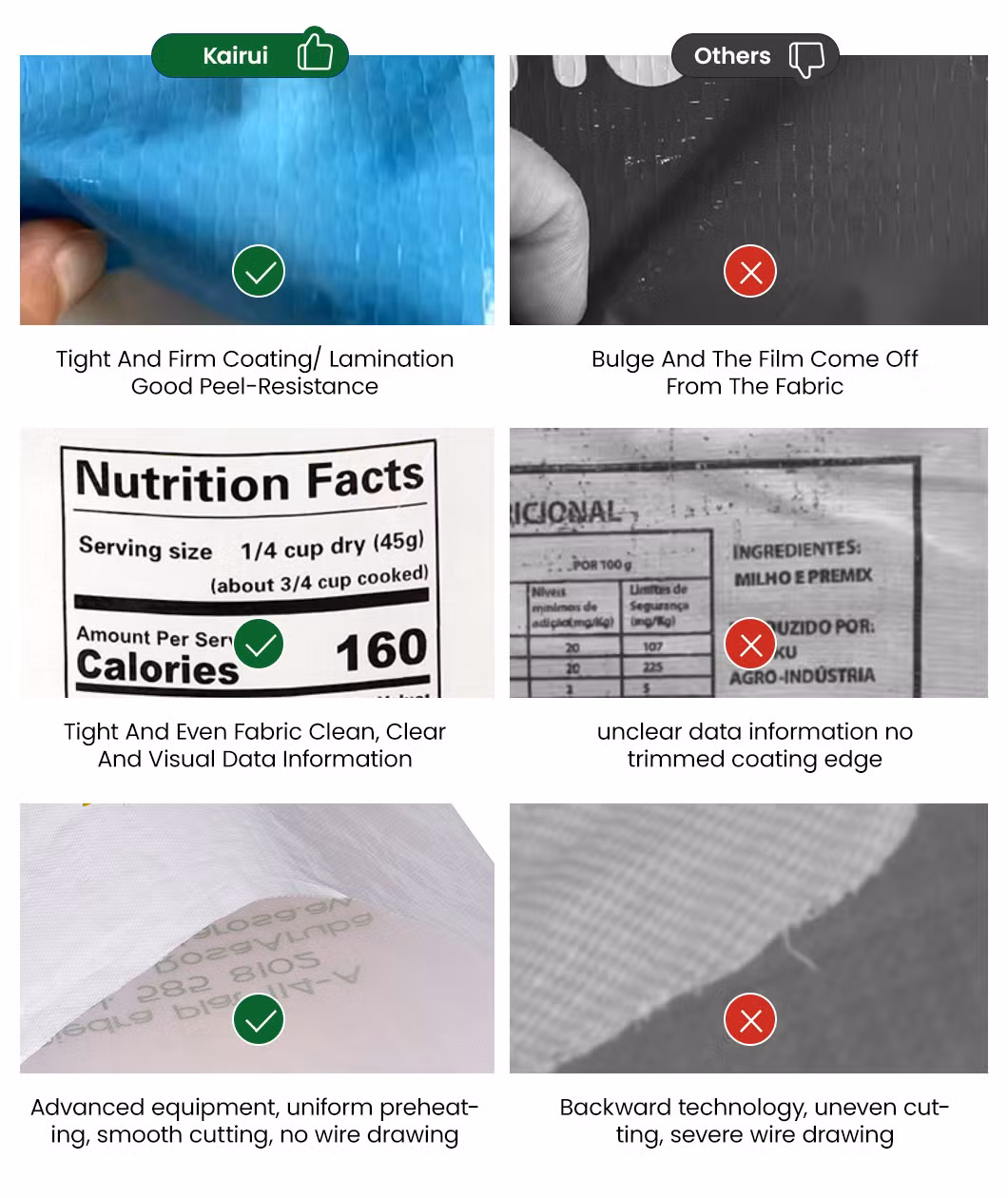 Plastic BOPP Printed Packaging Grain Millet Rice Food Flour Fertilizer Seed Feed PP Woven Bag