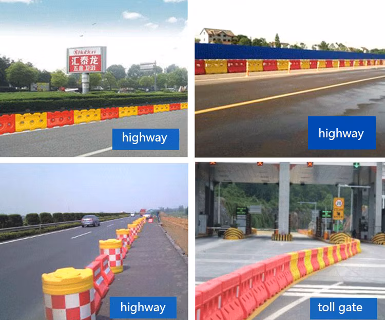 Foldable Plastic Road Barriers Safety Warning Temporary Barrier
