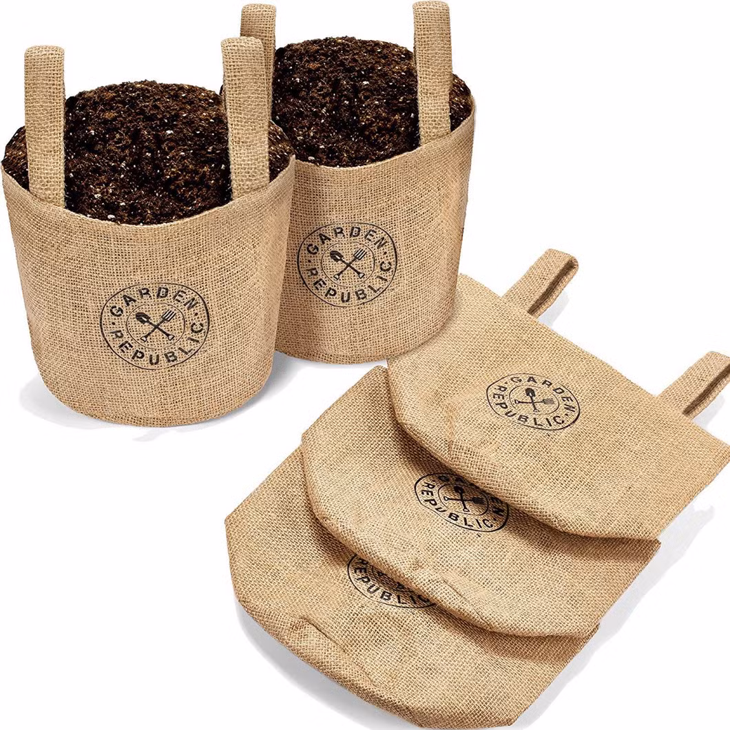 Environmental Vegetable Fabric Bags, Jute Gardening Plant Grow Bags
