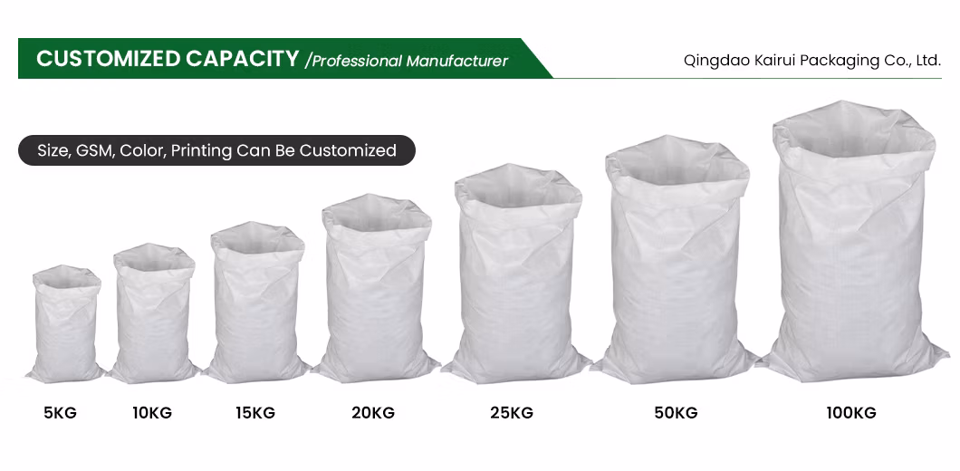 Plastic BOPP Printed Packaging Grain Millet Rice Food Flour Fertilizer Seed Feed PP Woven Bag