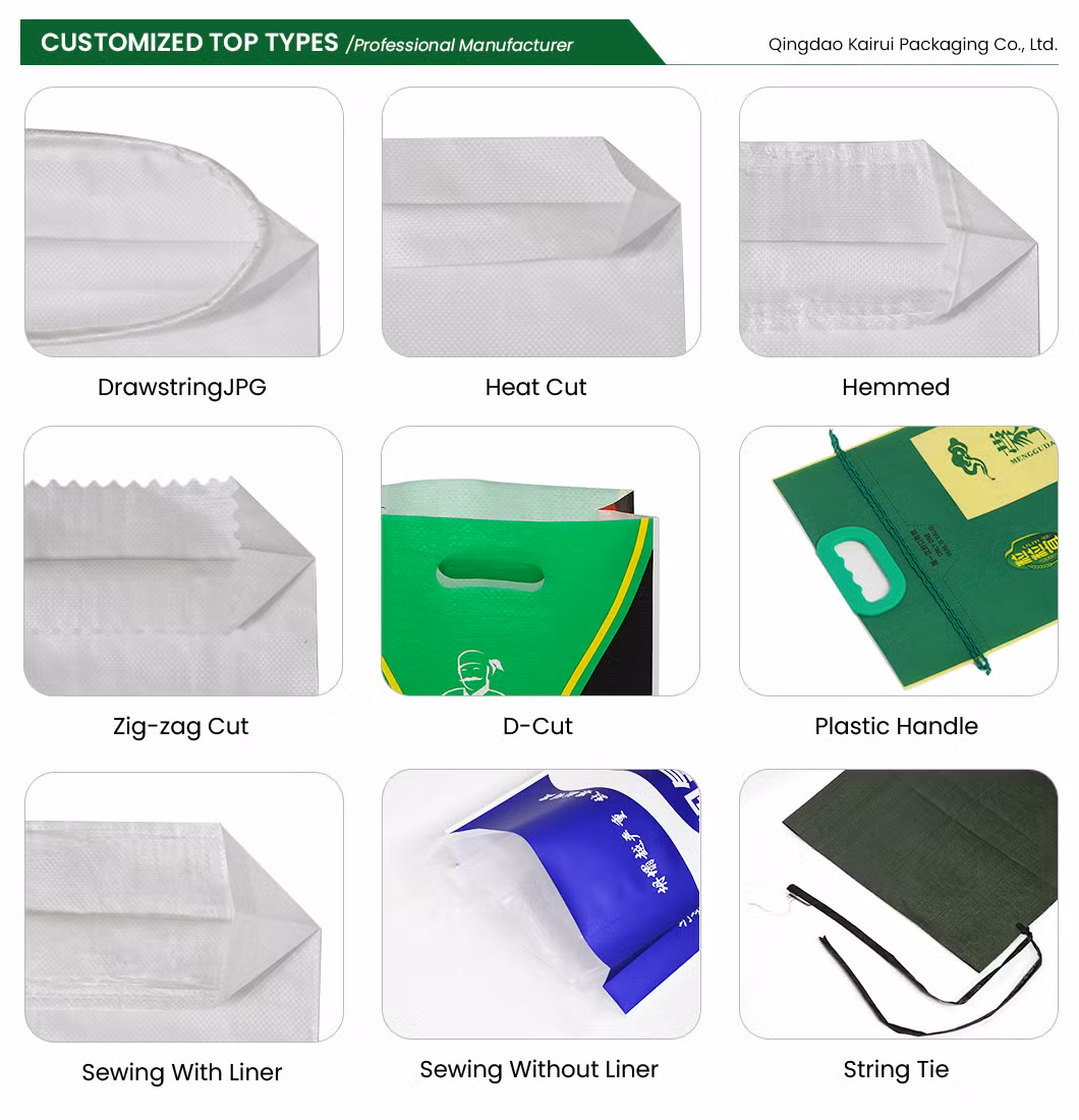 Full Color Printing OPP Film Laminated PP Woven Reusable BOPP Rice Bag