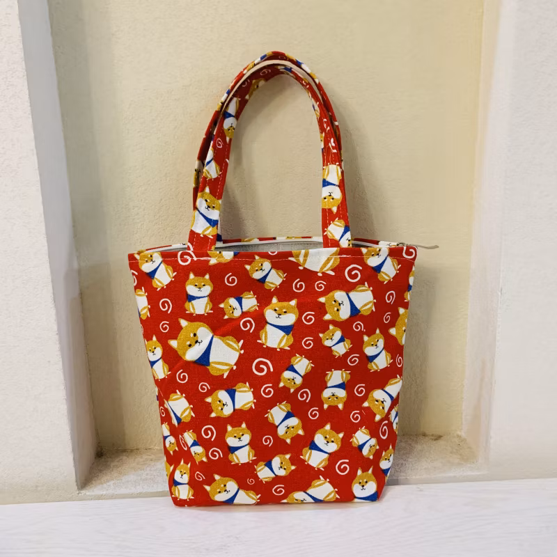 Customized Logo Summer Beach Silver Trendy Easter Tote Bag Full Printing Flower Bag