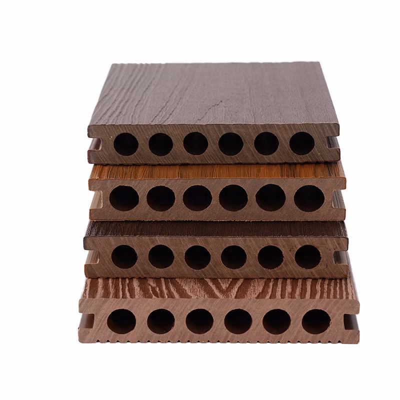 100% Recycling Decorative Fence Panel for Garden House PE WPC Plastic Balcony Wood Plastic Composite Fence