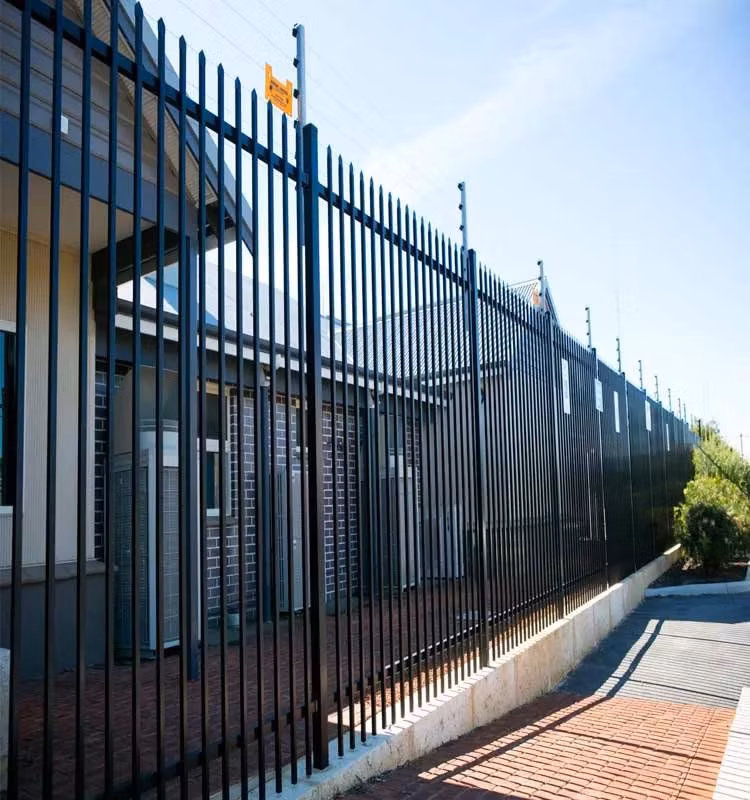 Garden Metal Aluminum Slatted Fence Panels Waterproof Metal Fence