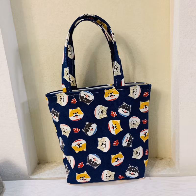 Customized Logo Summer Beach Silver Trendy Easter Tote Bag Full Printing Flower Bag