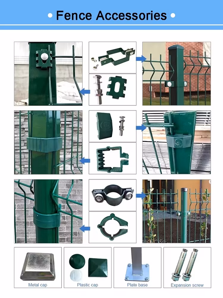 Hsj Powder Coated Curvy Welded Mesh Fence Bending 3D Fence for Swimming Pool