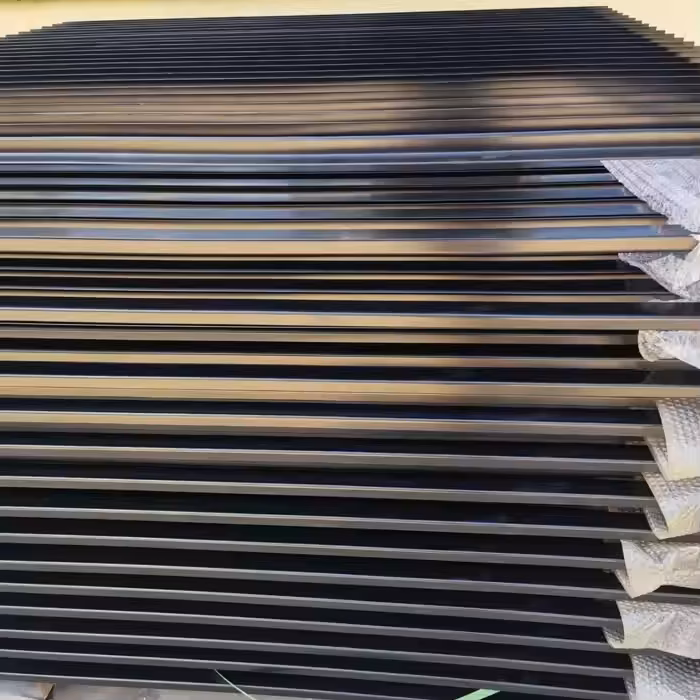 Fence Garden Black Powder Coated Australia Type 3D Aluminum Vertical Blade Fencing