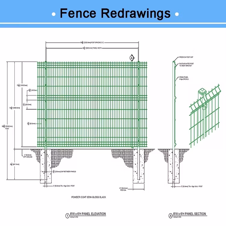 Hsj Powder Coated Curvy Welded Mesh Fence Bending 3D Fence for Swimming Pool