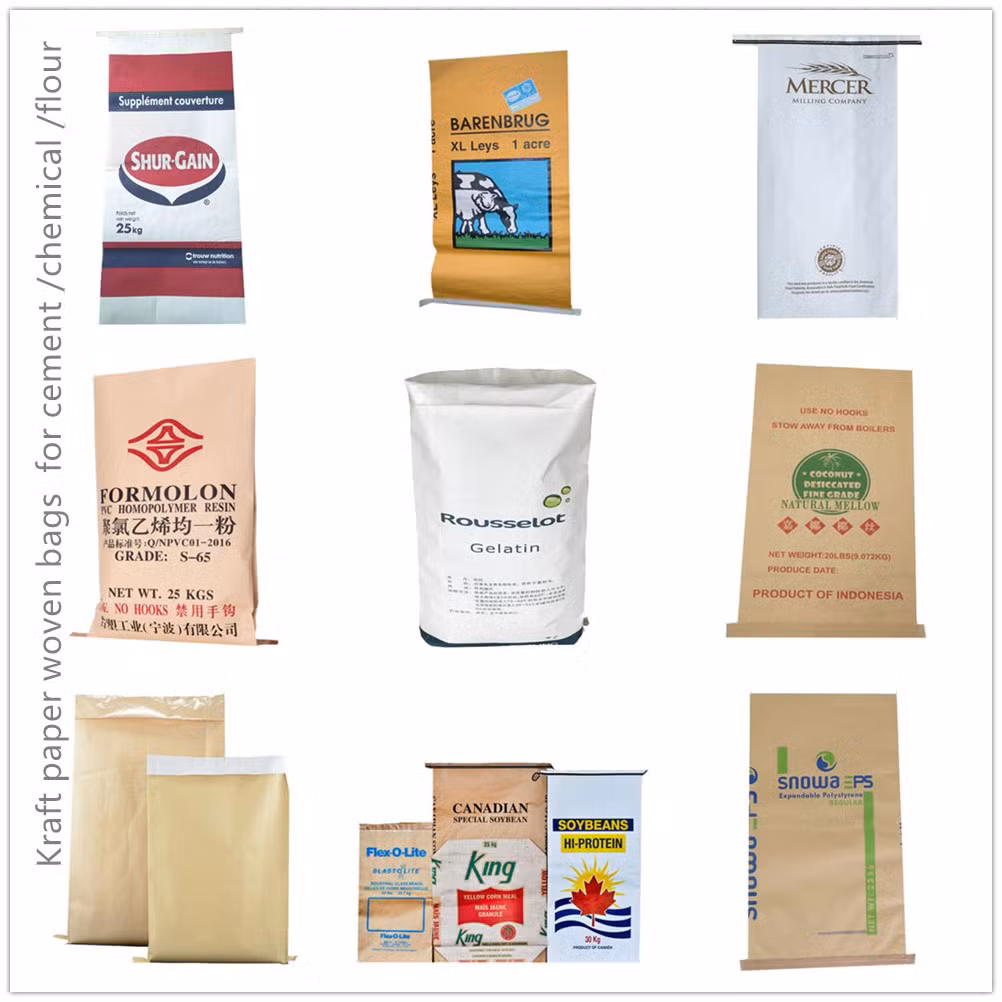 Polypropylene PP Woven Bags 15kg 20kg 25kg 50kg Cement Valve Sacks Garden Fertilizer Bag Hot Sale