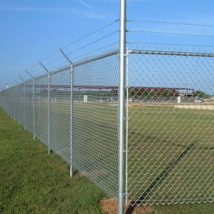 9 Gauge 5*5cm 6 FT Galvanized Diamond Mesh Wire Chain Link Fence