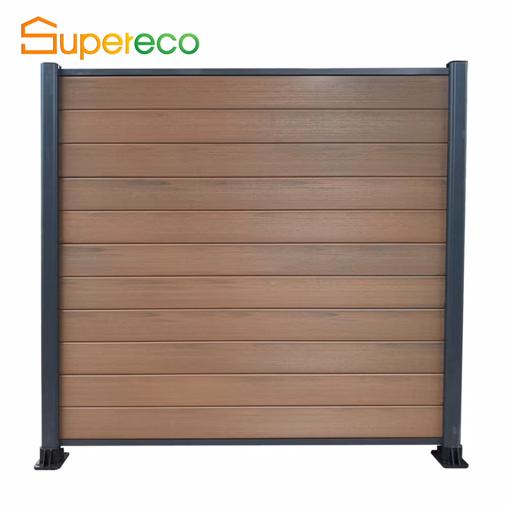 Customized Available Privacy Protection Home Garden Outdoor WPC Wood Plastic Composite Wood Grain Fence