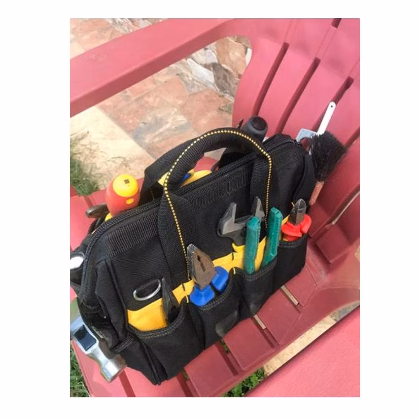 Wholesale Nylon Canvas Tool Belt Rolling Roll up Folding Garden Electrician Waist Outdoor Waterproof Tool Bag