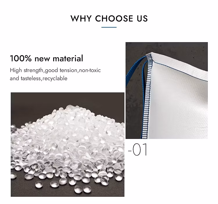 Jumbo Bulk Bags 1000kg 1500kg 2000 Kg PP Jumbo Ton Bag for Construction Materials Big Bags PP FIBC Container