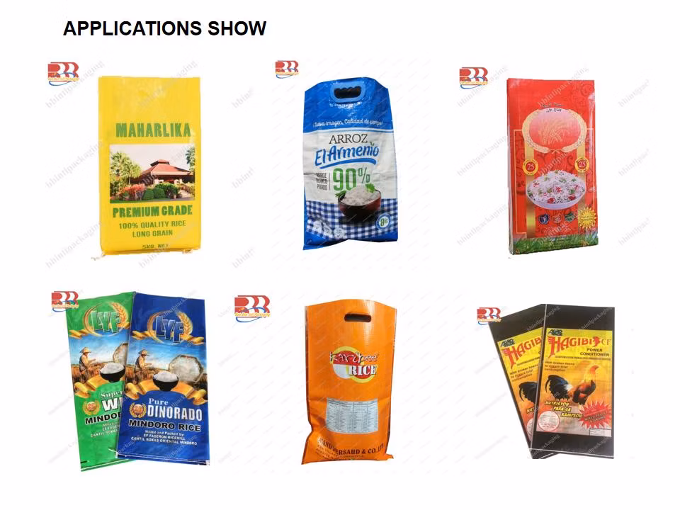 Rice Bag Size 5kg Grain BOPP Laminated PP Woven Bag for Paddy Laminated Rice Sack Bag