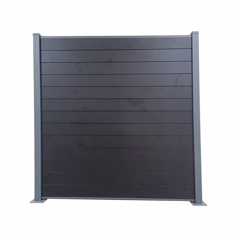 Easy Install WPC with Aluminum Post Foshan Wood Plastic Composite Garden WPC Outdoor Fence Panel