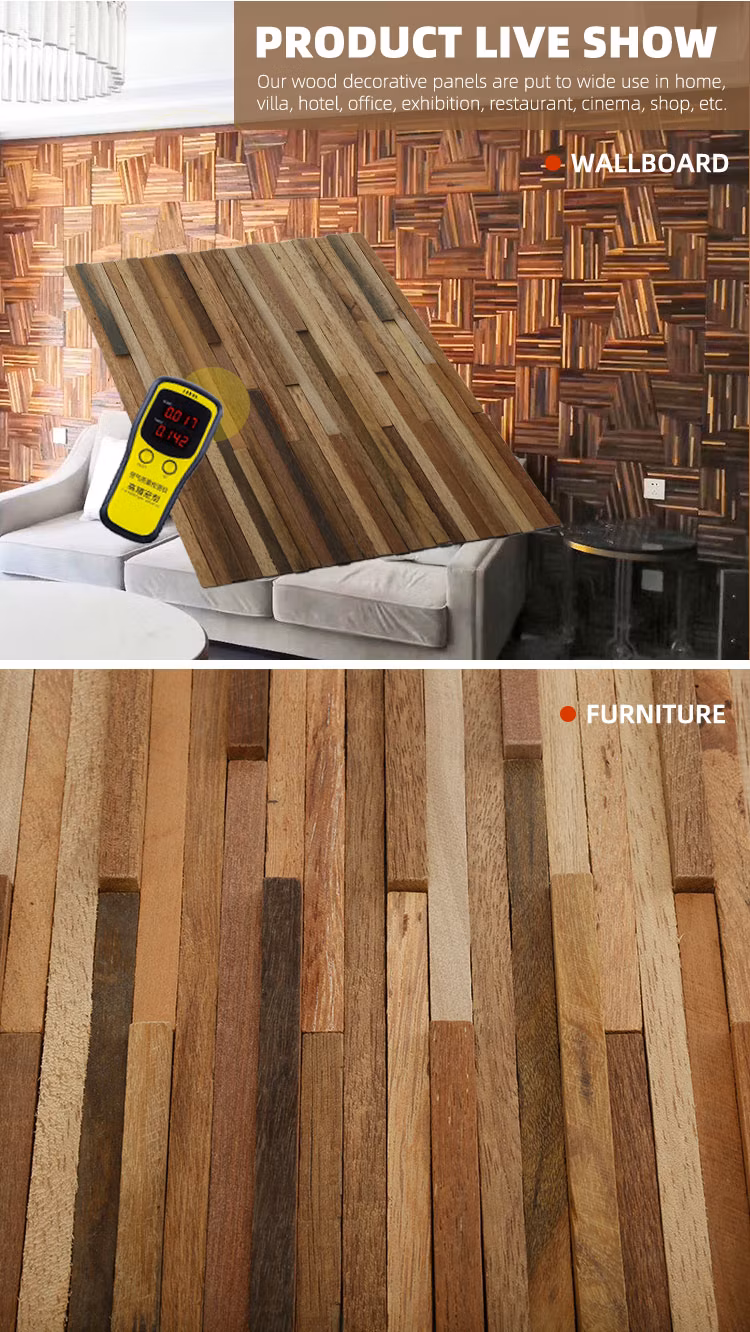Mumu Background Wall Decorative Interior Wooden Mosaic Decor Board Fence Parquet Brick Panel Wood Wall Panel
